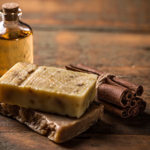 Cold,Processed,Handcrafted,Soap,With,Cinnamon,And,Essential,Oil